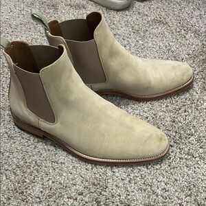 Men's Cream Chelsea Boots